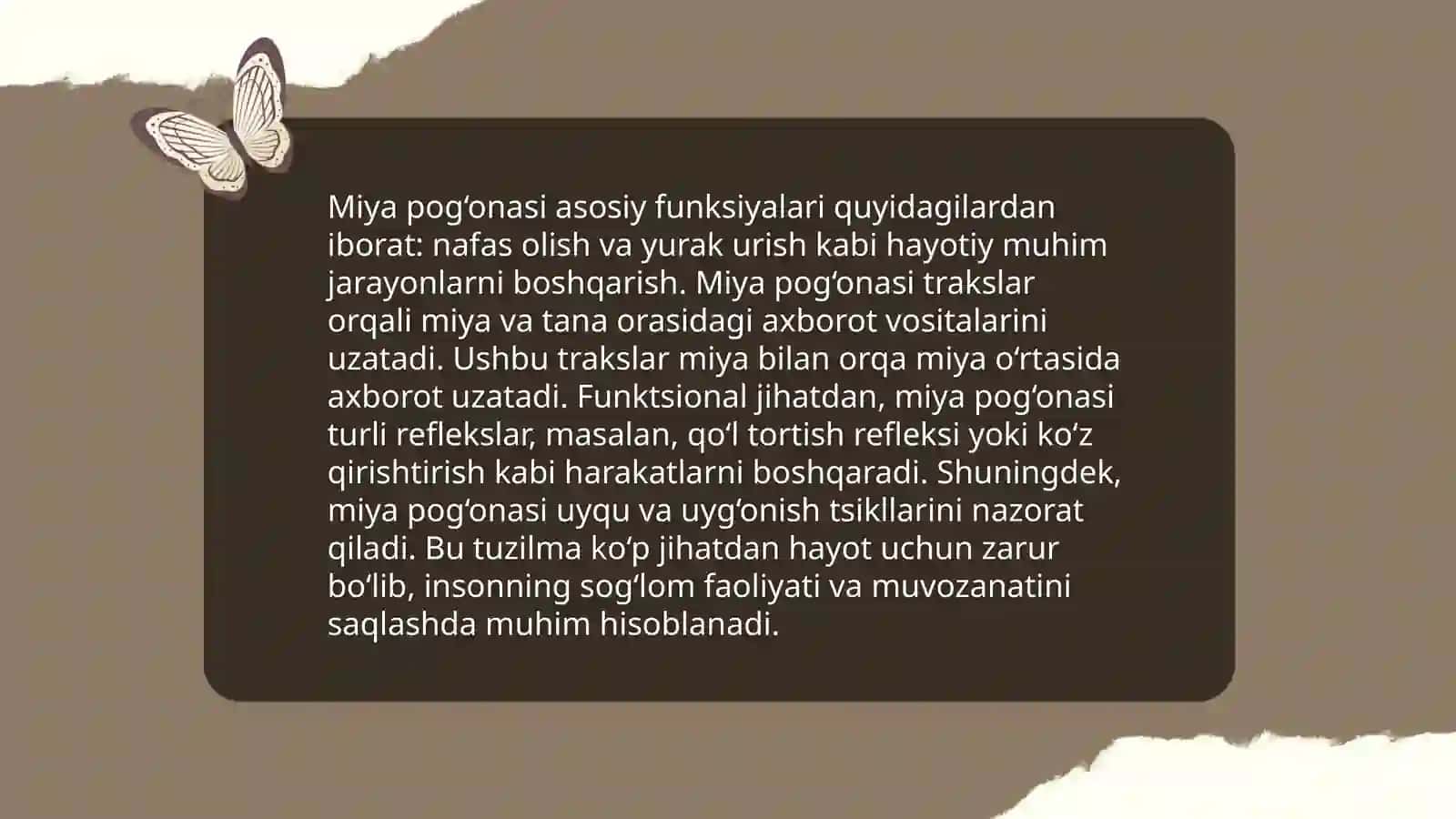Miya pog‘onasi o‘zaklari va ularning klinik ahamiyati 4