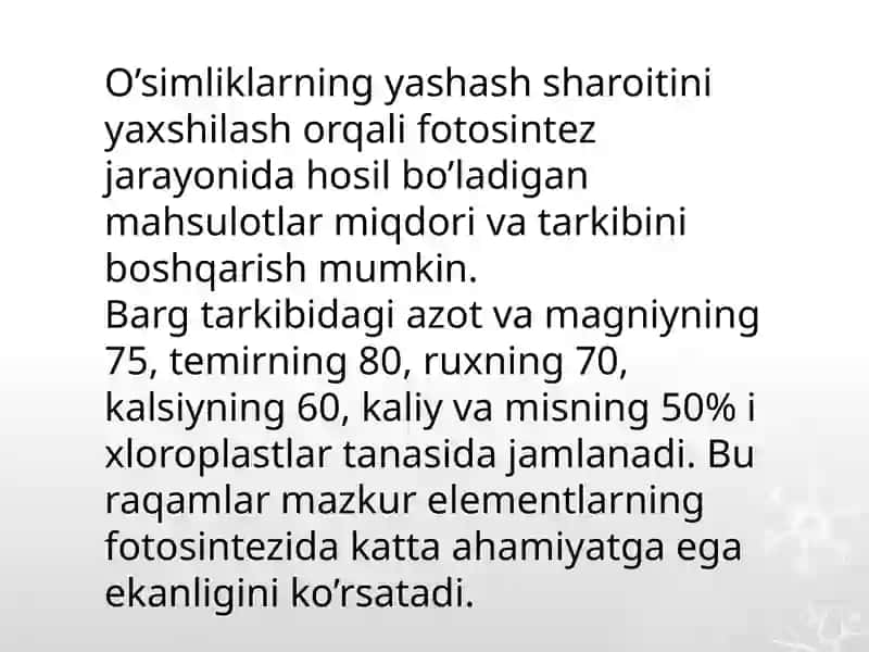 O’SIMLIKLARNING HAVODAN OZIQLANISHI 4
