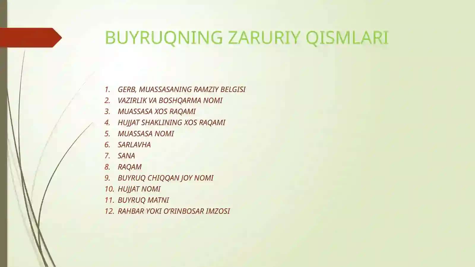 FARMOYISH HUJJATLARI 4