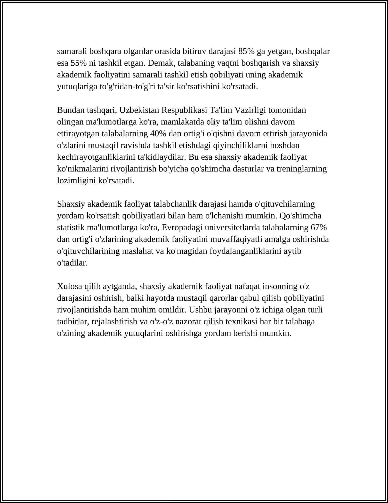 SHAXSIY AKADEMIK FAOLIYAT VA UNING MOHIYATI 4