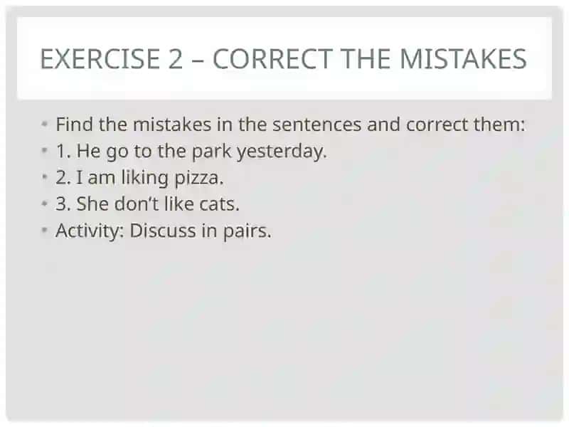 Grammar Exercises 4