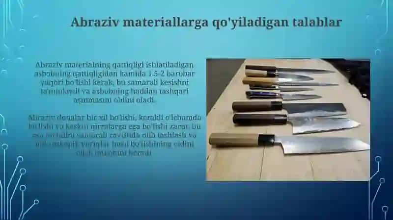 Tish shifokorligida charxlash uchun ishlatiladigan xom ashyolar 4