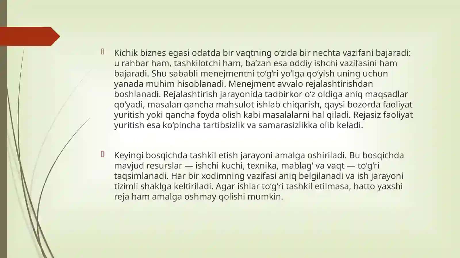 Kichik biznes va tadbirkorlikda menejment va marketingning roli 4