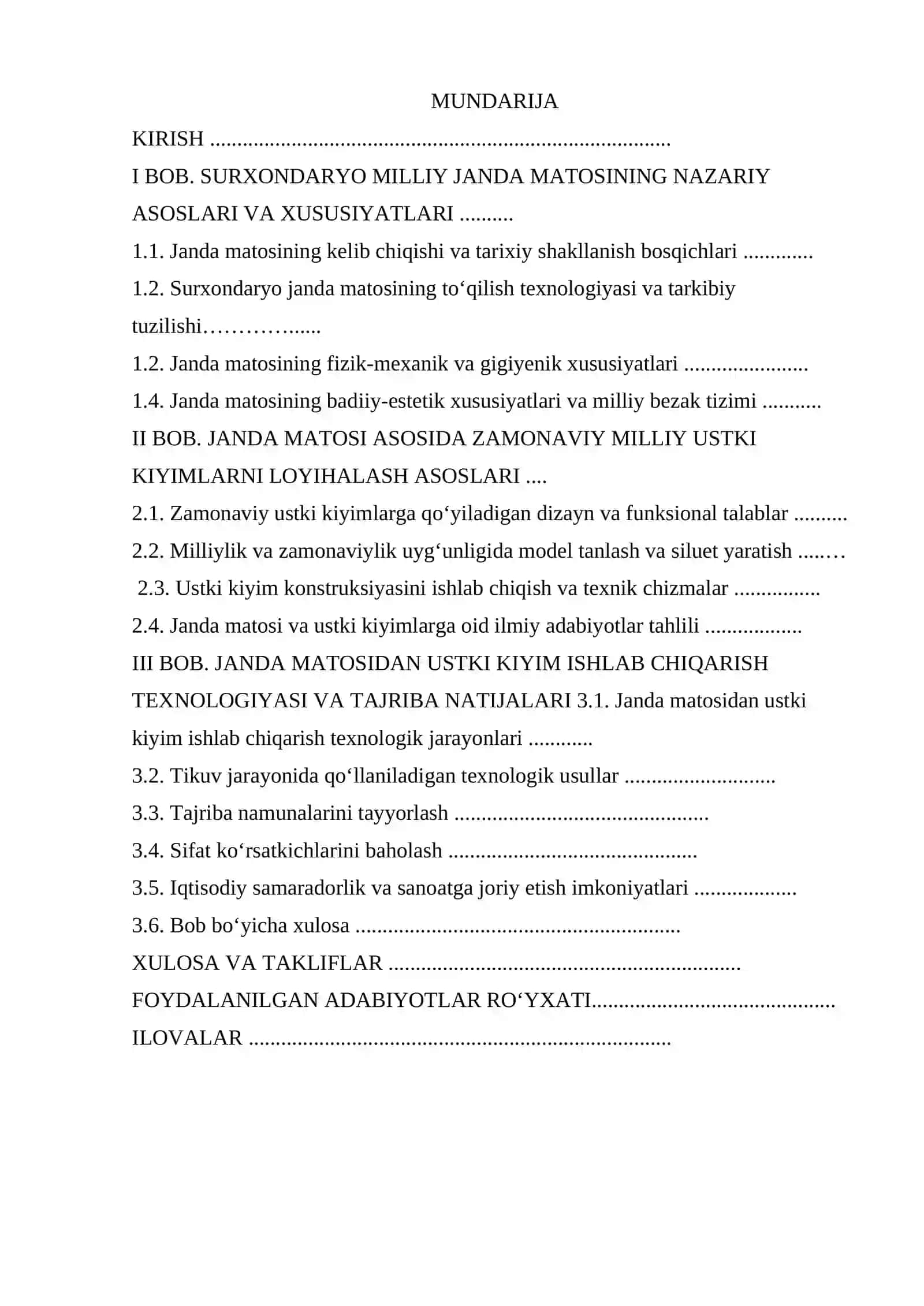 Surxondaryo milliy janda matosining xususiyatlarini inobatga olib, zamonaviy milliy ustki kiyimlar loyihalash va ishlab chiqish 4