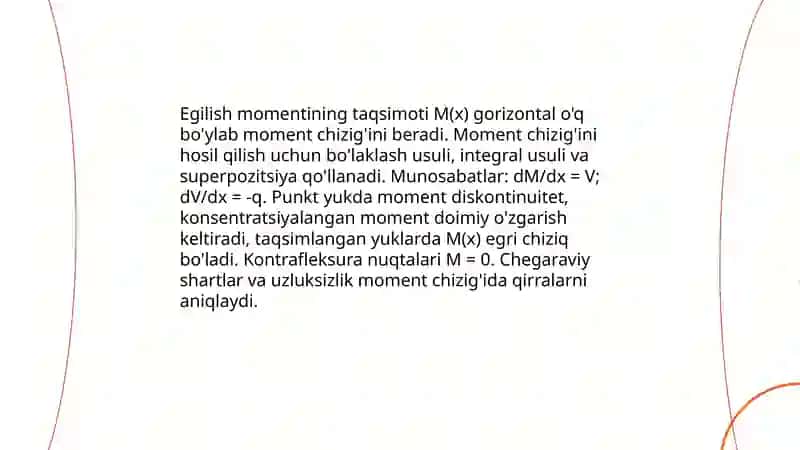 Tekis va fazoviy bruslarga umumiy tarzda kuchlar tasir qilganda ularni hisoblash (egilish-buralish, egilish-buralish-cho'zilish yoki siqilish) 4