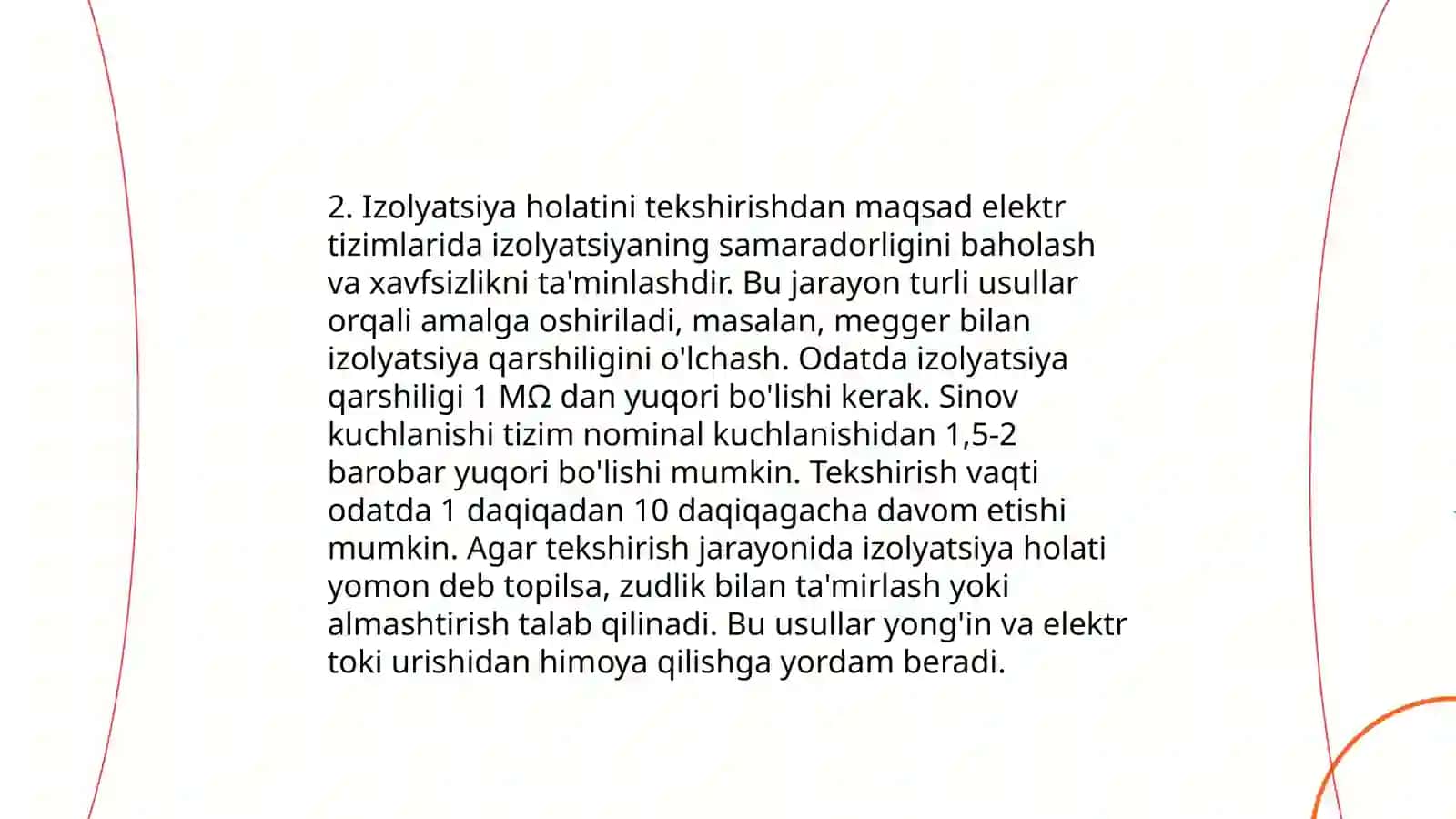Kuchlanish yo'qligini tekshirish va yerga ulagichlarni o'rnatishga qo'yiladigan umumiy talablar 4