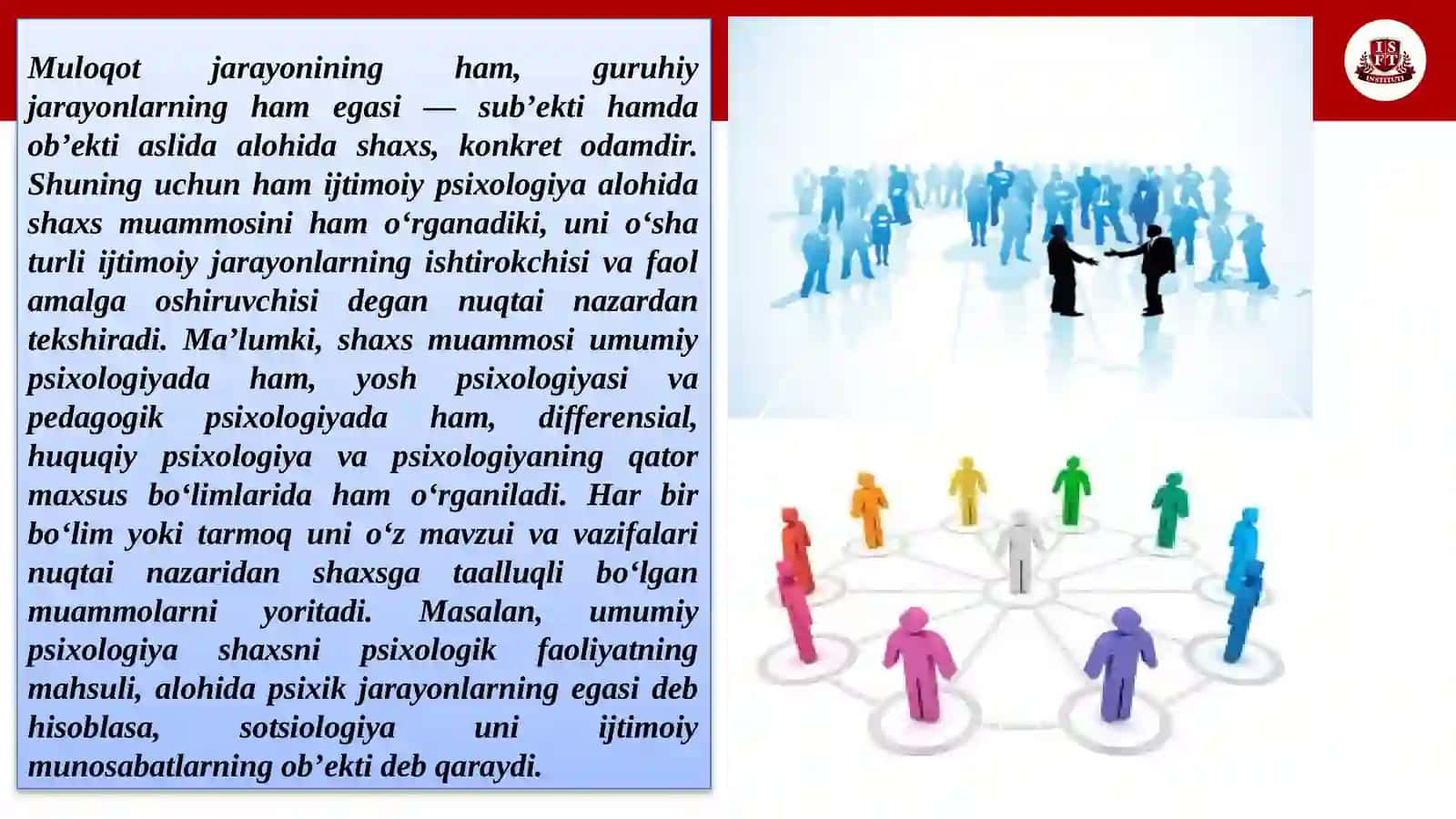 Ijtimoiylashuvning ijtimoiy-psixologik tomoni va shaxs rivojlanishi.Shaxsning ijtimoiy ustanovkalari 4