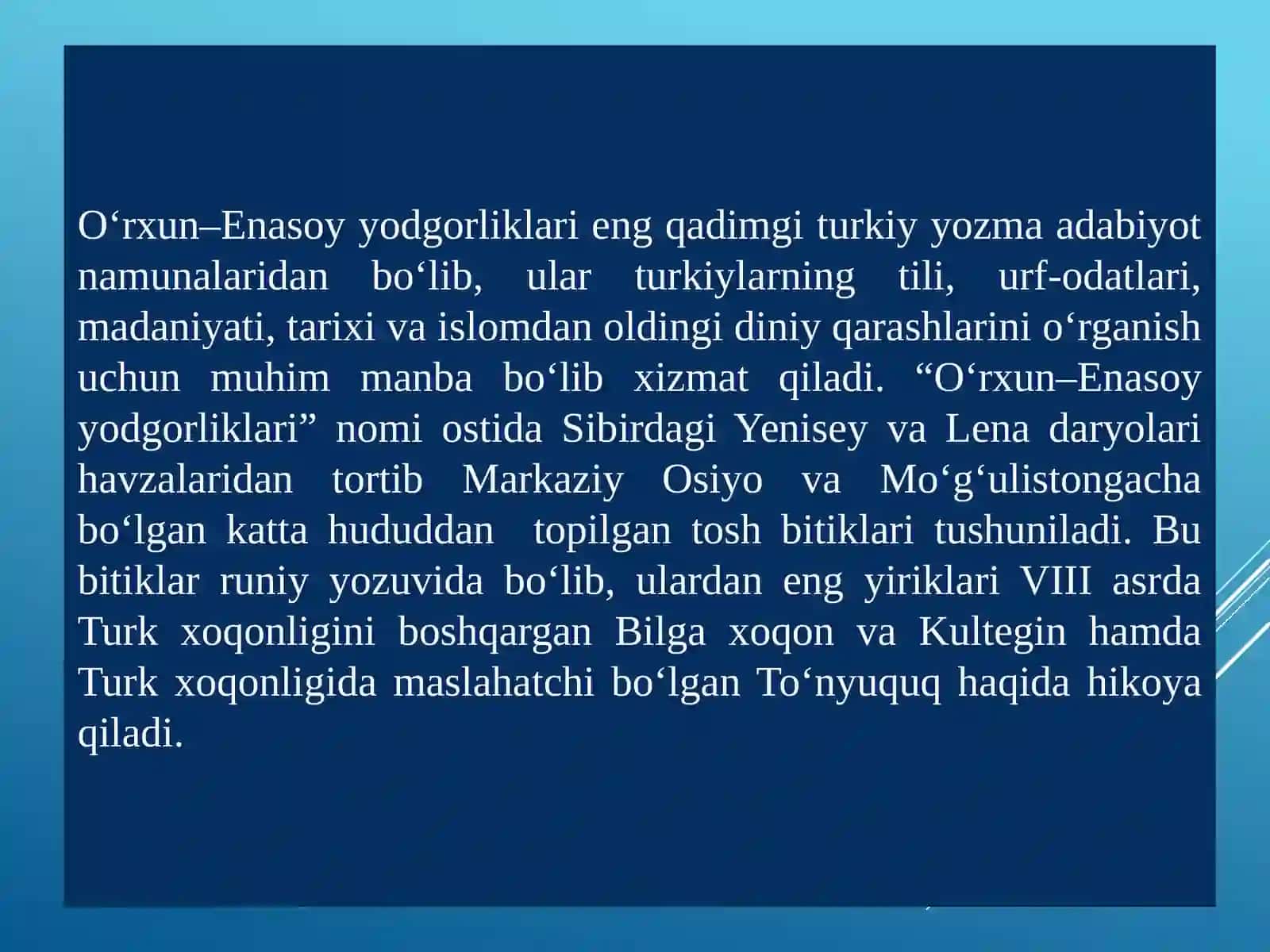 O‘ZBEK ADABIYOTI TARIXI:VII ASRDAN XIV ASRNING BIRINCHI YARMIGACHA 4