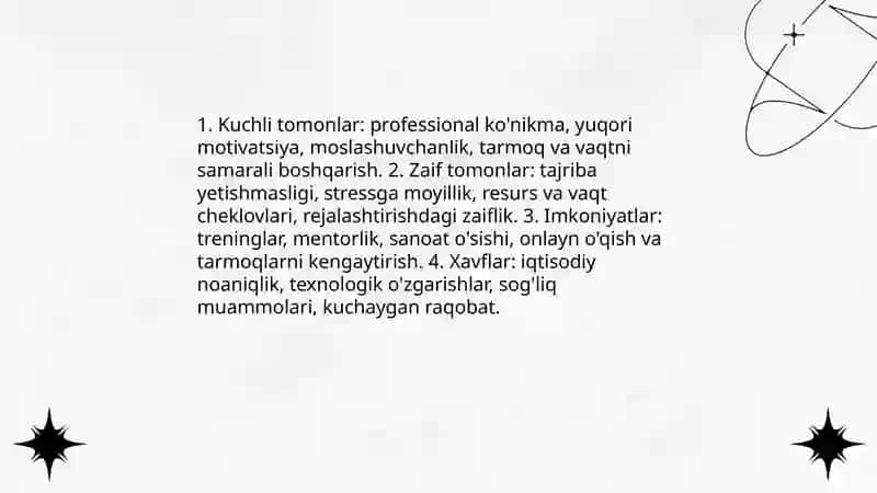 Shasiy rivojlanish rejasi 4