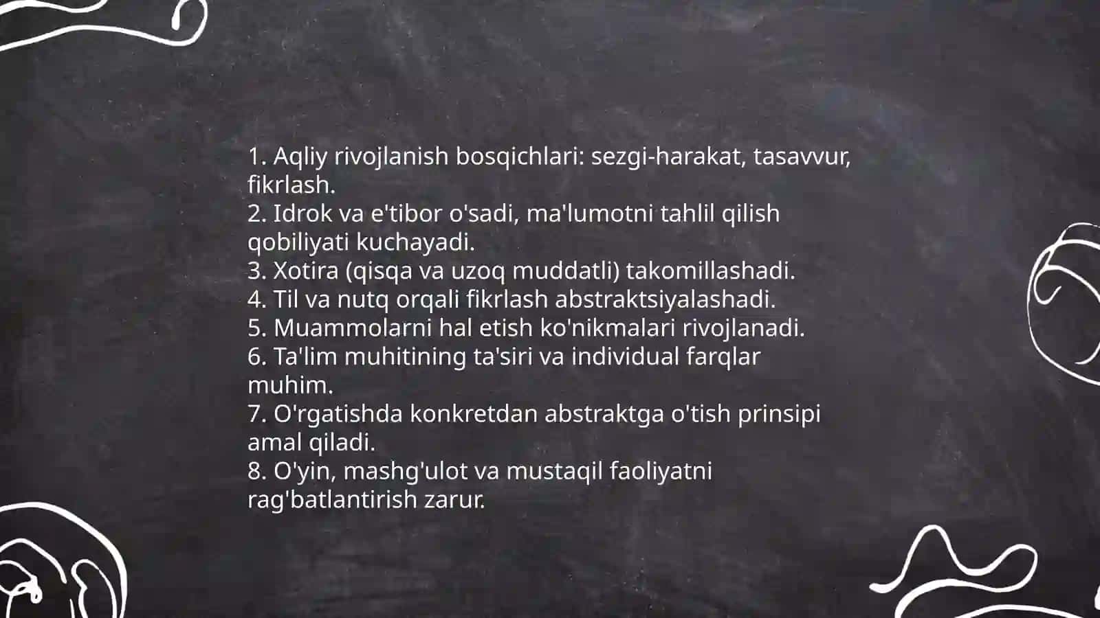 Boshlang'ich ta'lim o'quvchisi rivojlanishining asosiy qonuniyatlari 4