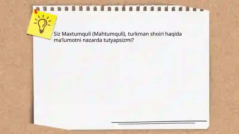 Maxtumquli haqida maʼlumot 4