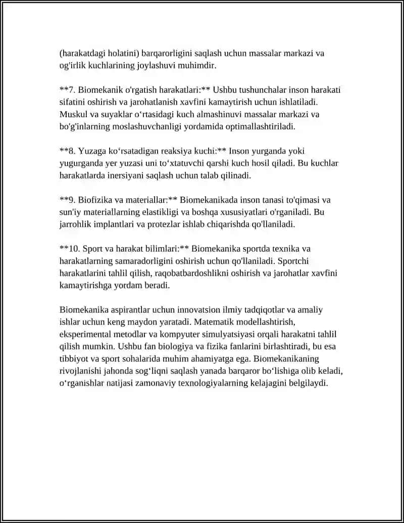 BIOMEXANIKA, BIOREOLOGIYA VA GEMODINAMIKA ASOSLARI 4