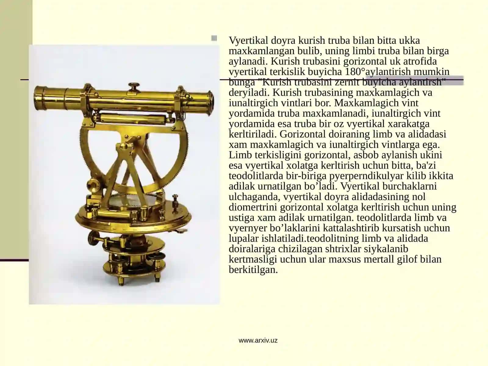 Teodolit bilan plan olish 4
