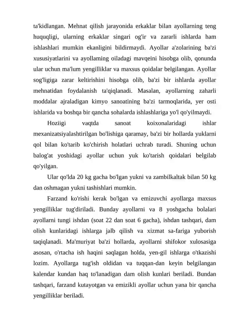 Mehnat Faoliyati Bilan Shug'ullanuvchi Shaxslarga Qo'yiladigan Kasbiy va Shaxsiy Talablar 4
