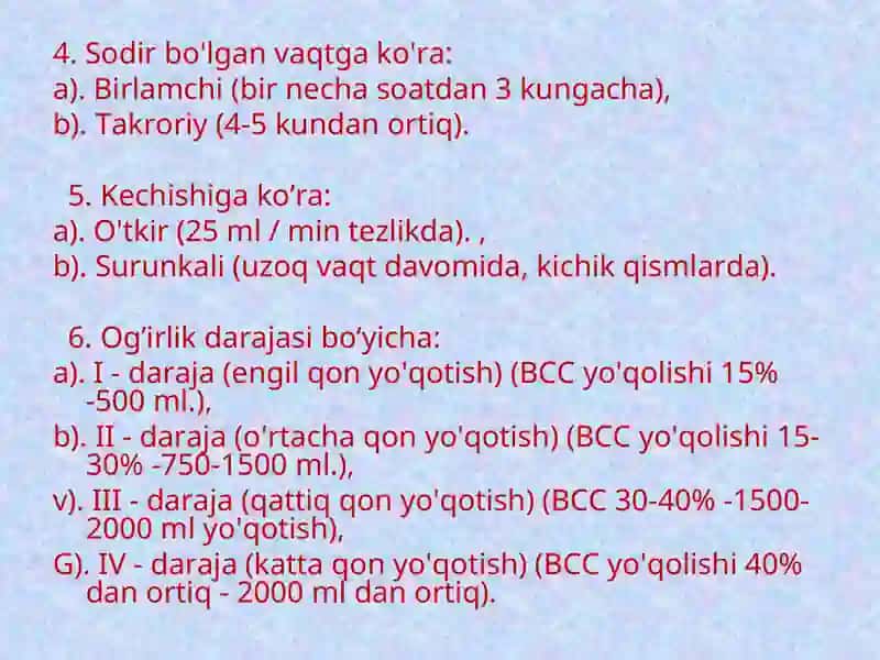 Qon ketishi 4