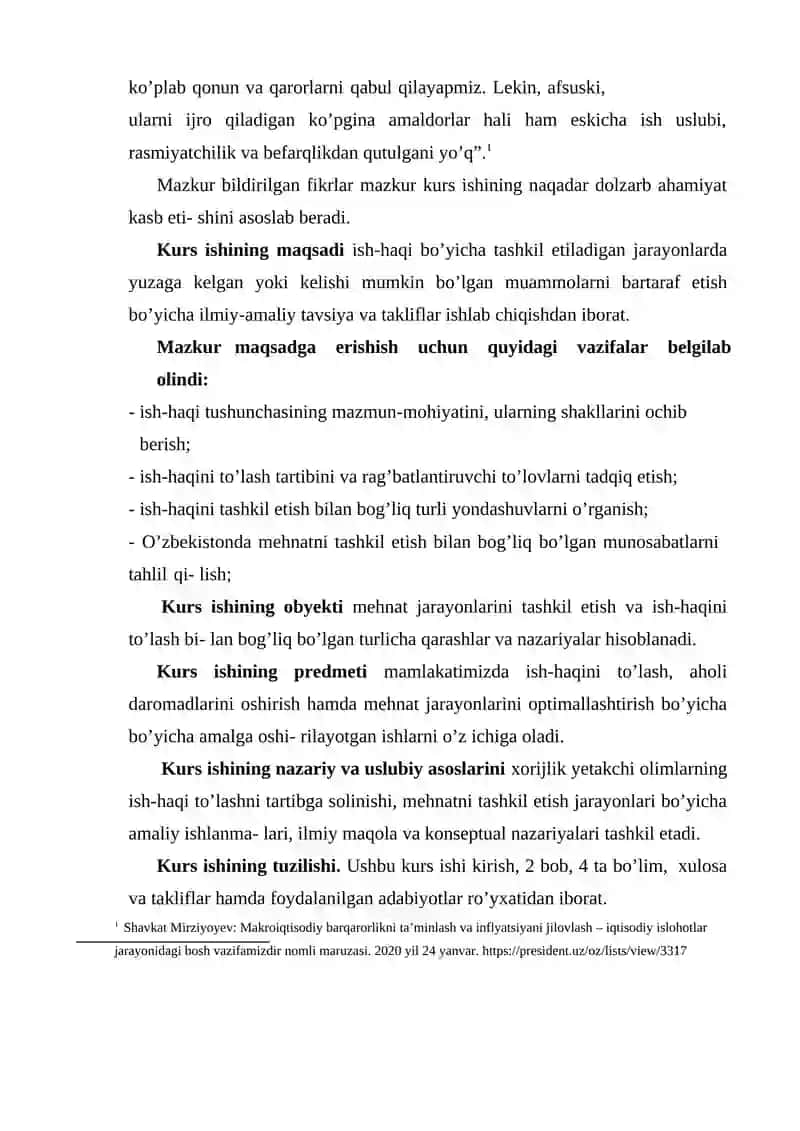 Ish haqini tashkil etishning yagona tarif tizimi,uning maqsadi va vazifalari 4