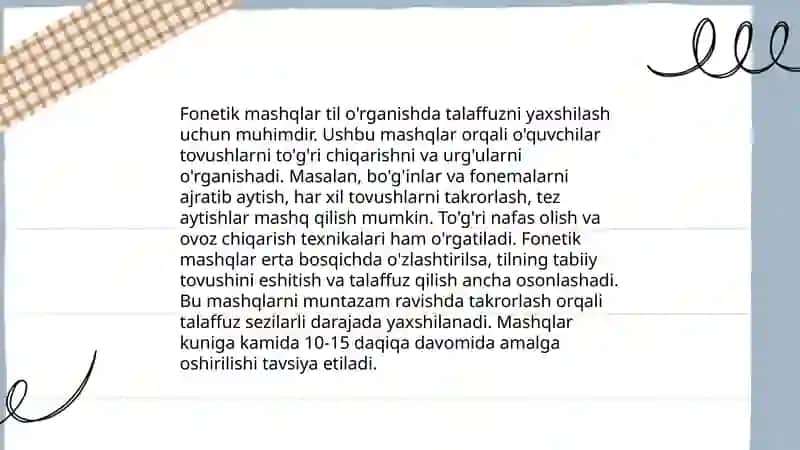 Lingvistik mashqlar va ularning turlari 4