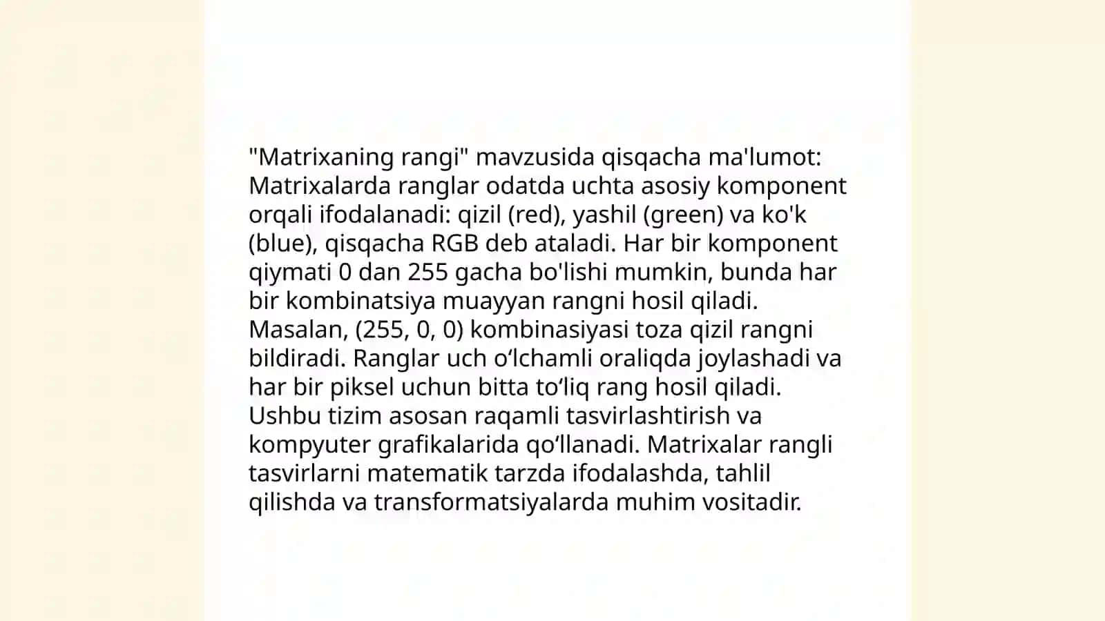 Matritsa rangi. Teskari matritsa 4