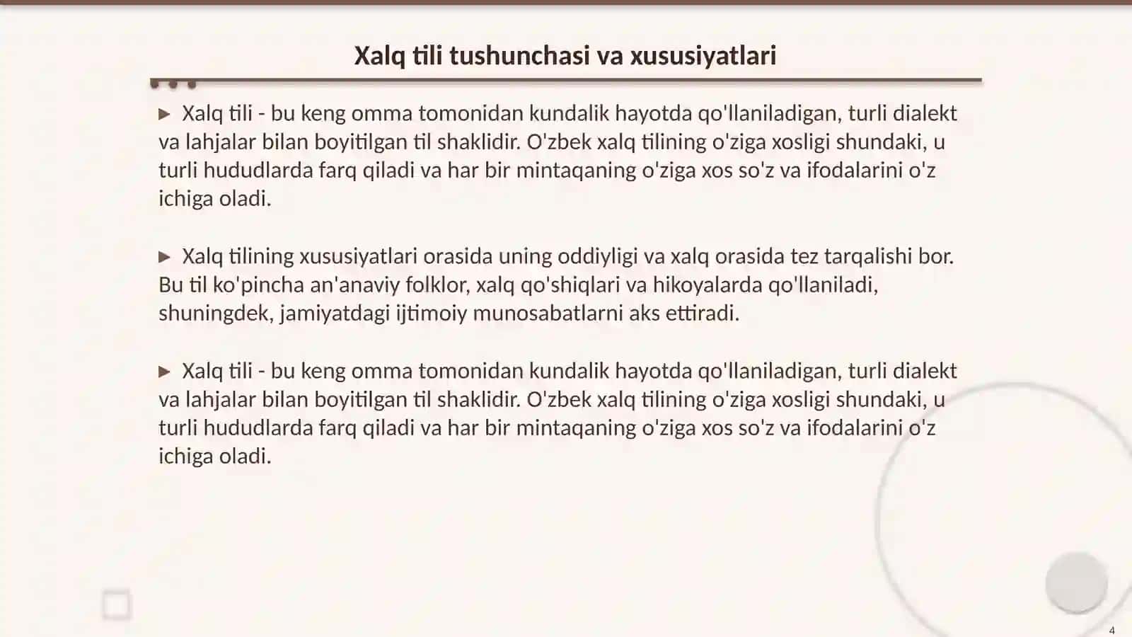 Adabiy til va Xalq tili oʻrtasidagi farqlar 4