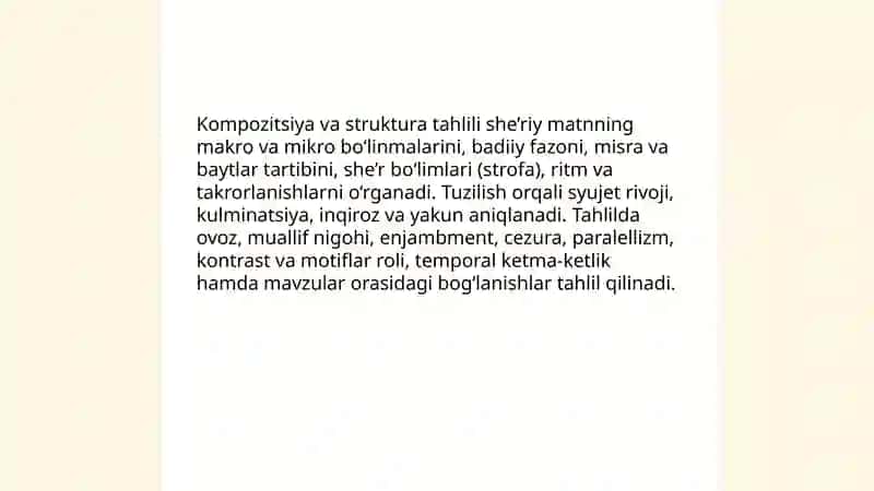 She’riy matnlarni tahlil qilish 4