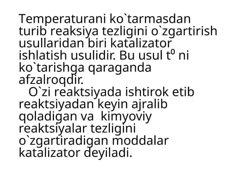 Kataliz va Katalizatorlar 4
