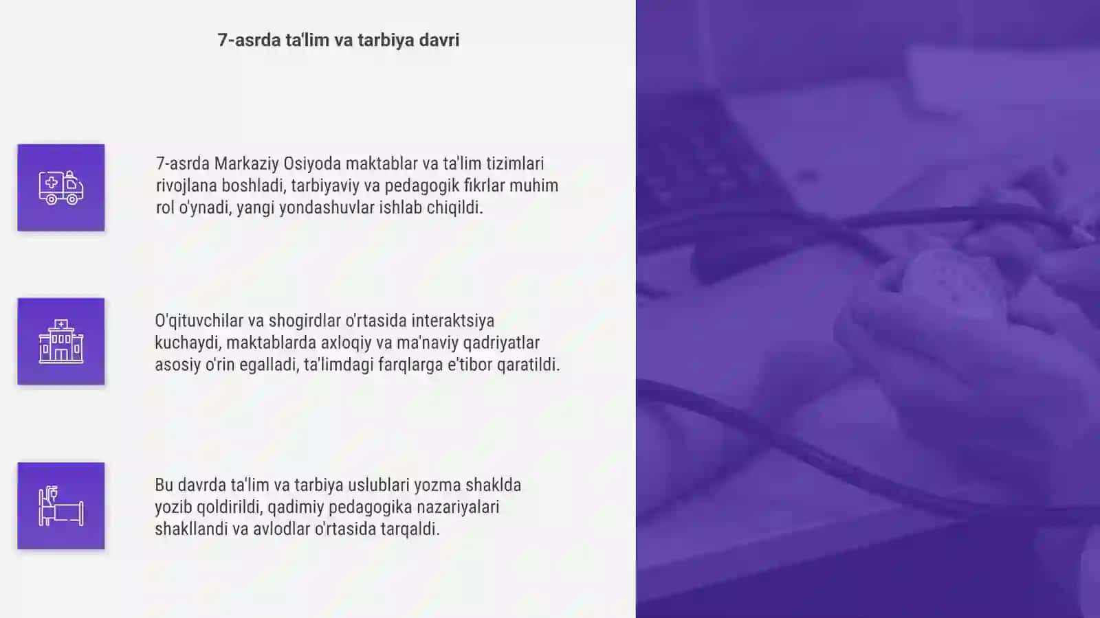 Orta Osiyoda ta'lim tarixi 7-9 asrlar o'rtasida 4