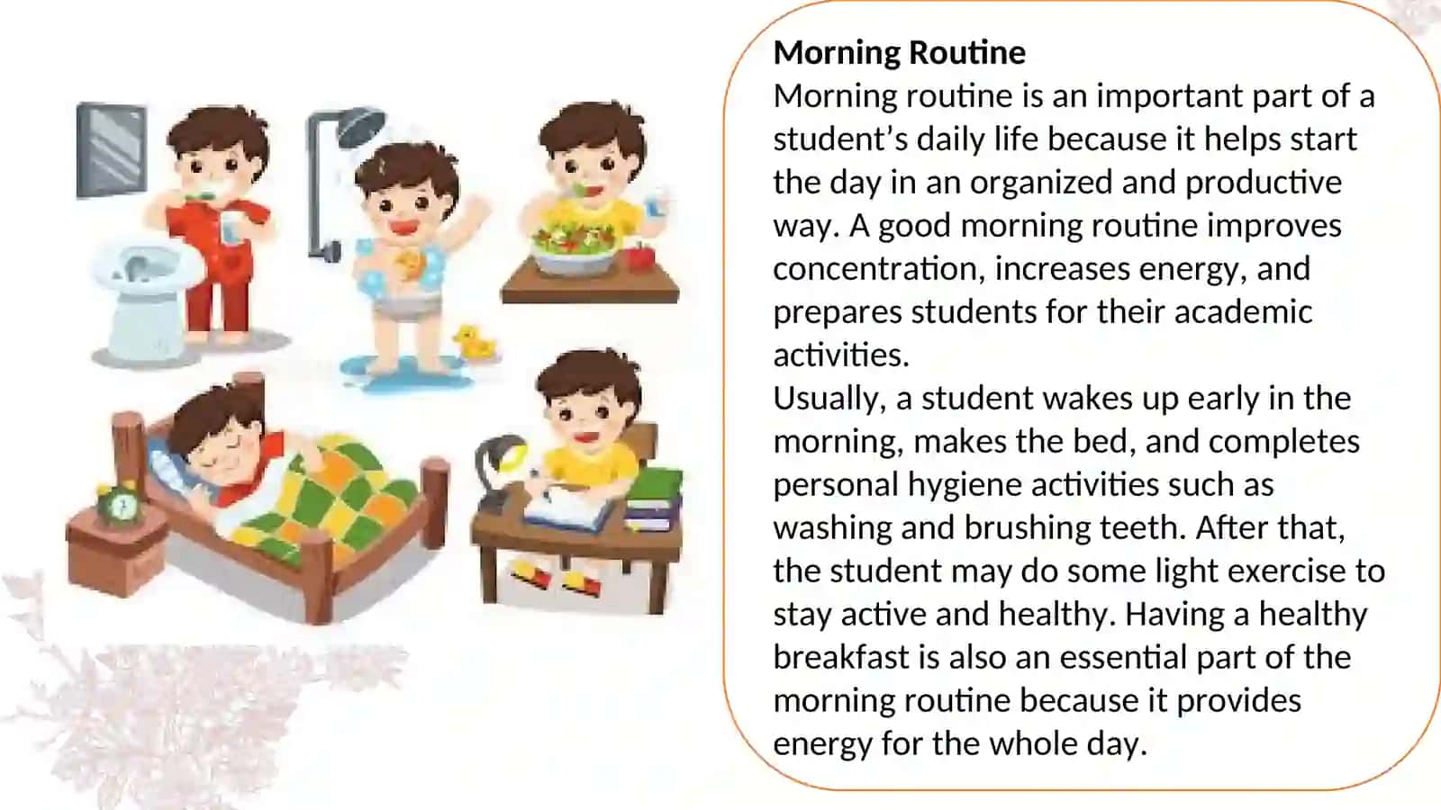 Routine of the Student 4