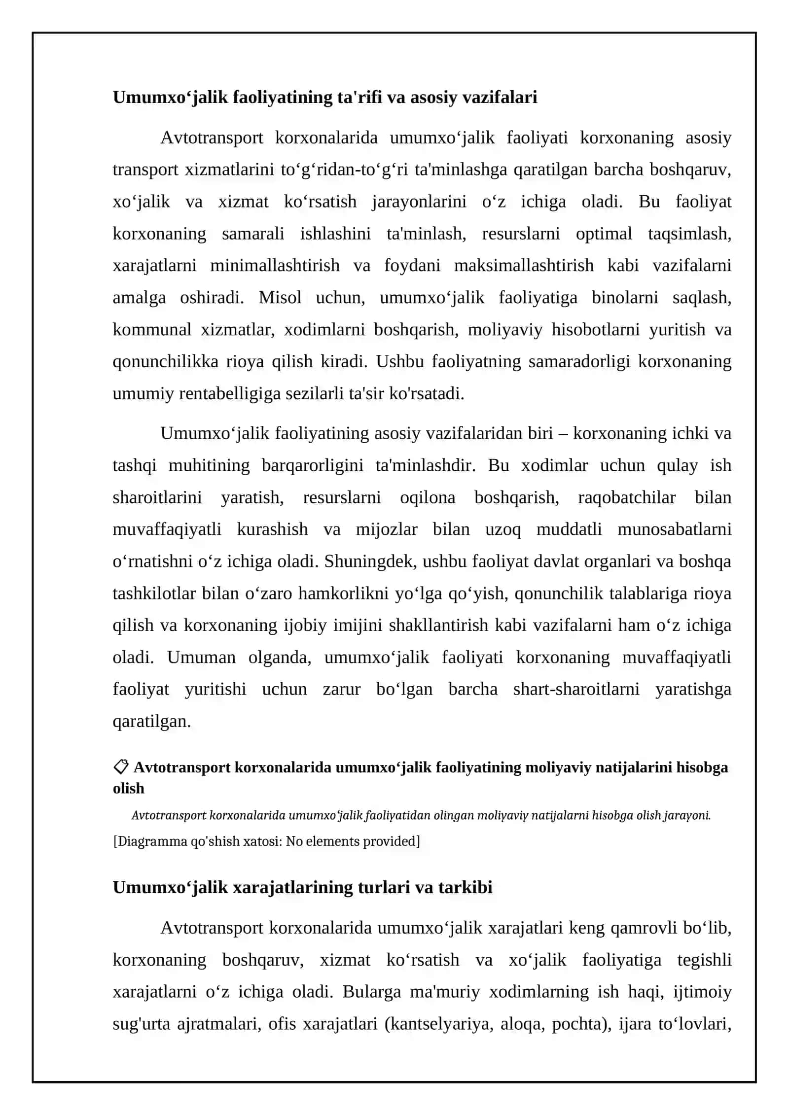 Avtotransport korxonalarida umumxoʻjalik faoliyatidan olingan moliyaviy natijalarning xisobi 4