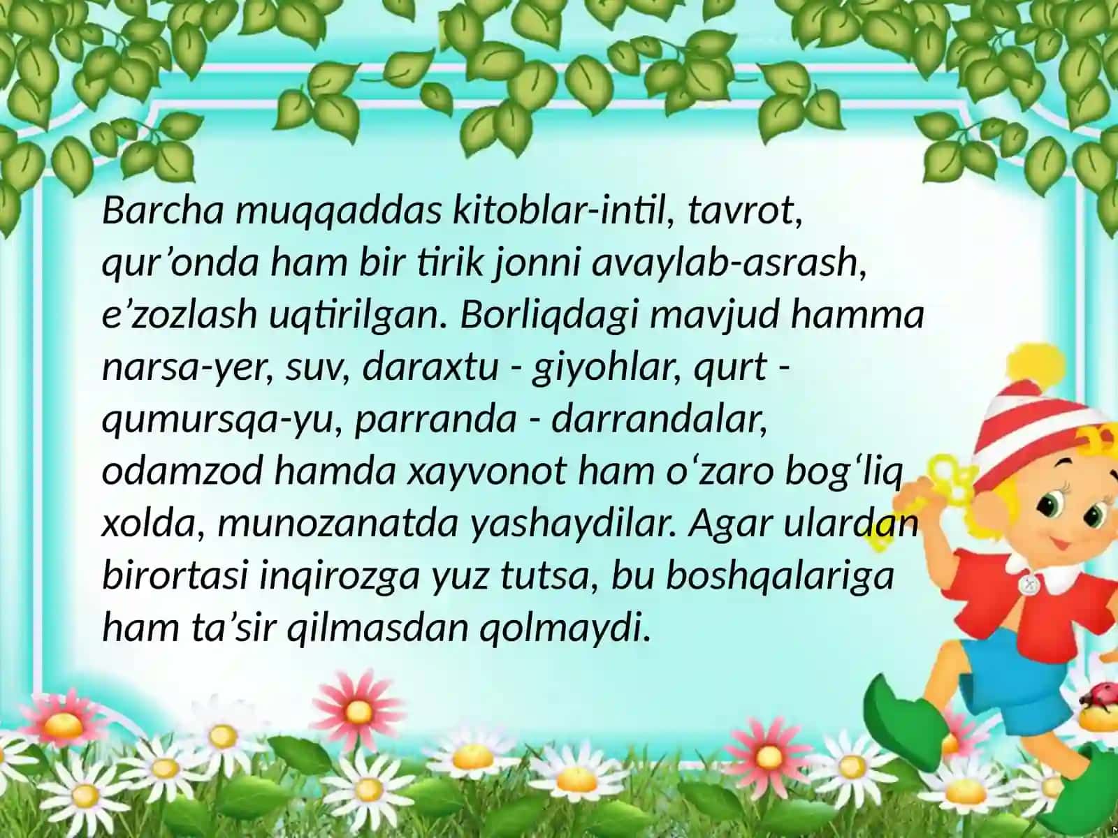 Hadislarda tabiatga oid bandlarni o’rganish va tahlil qilish 4