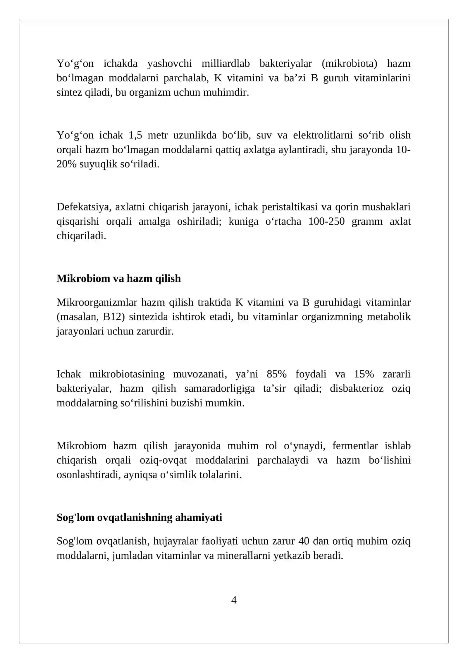 Ovqat hazm qilishning asosiy prinsiplari 4