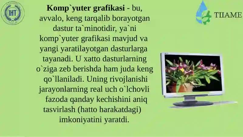 Kompyuter grafikasi va ularning turlari 4