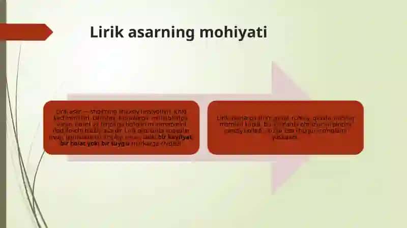 Taqdimot Mavzu: Lirik asarlarni tahlil qilishning oʻziga xosligi 4
