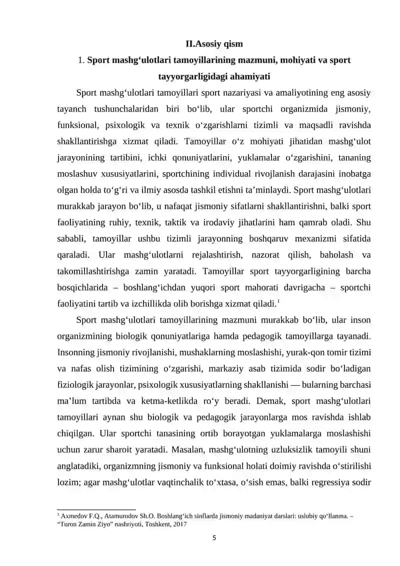 Sport mashg‘ulotlari tamoyillari haqida umumiy tushuncha 4