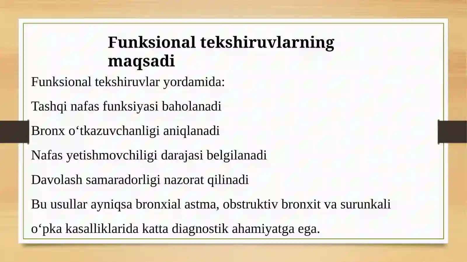 Bolalarda nafas a’zolari kasalliklarida funksional va instrumental tekshiruv usullari 4