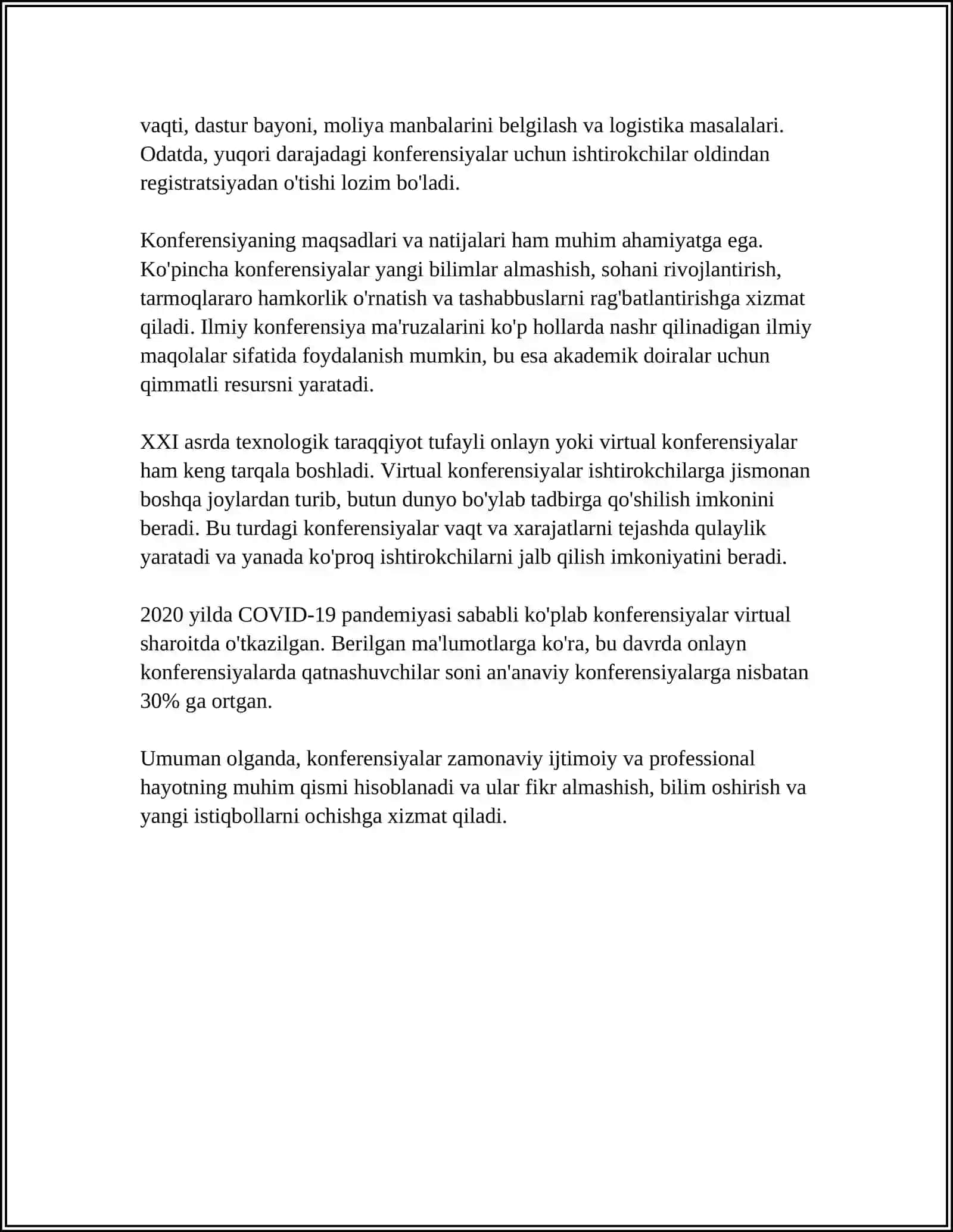 Konferensiya tushunchasining mohiyati 4