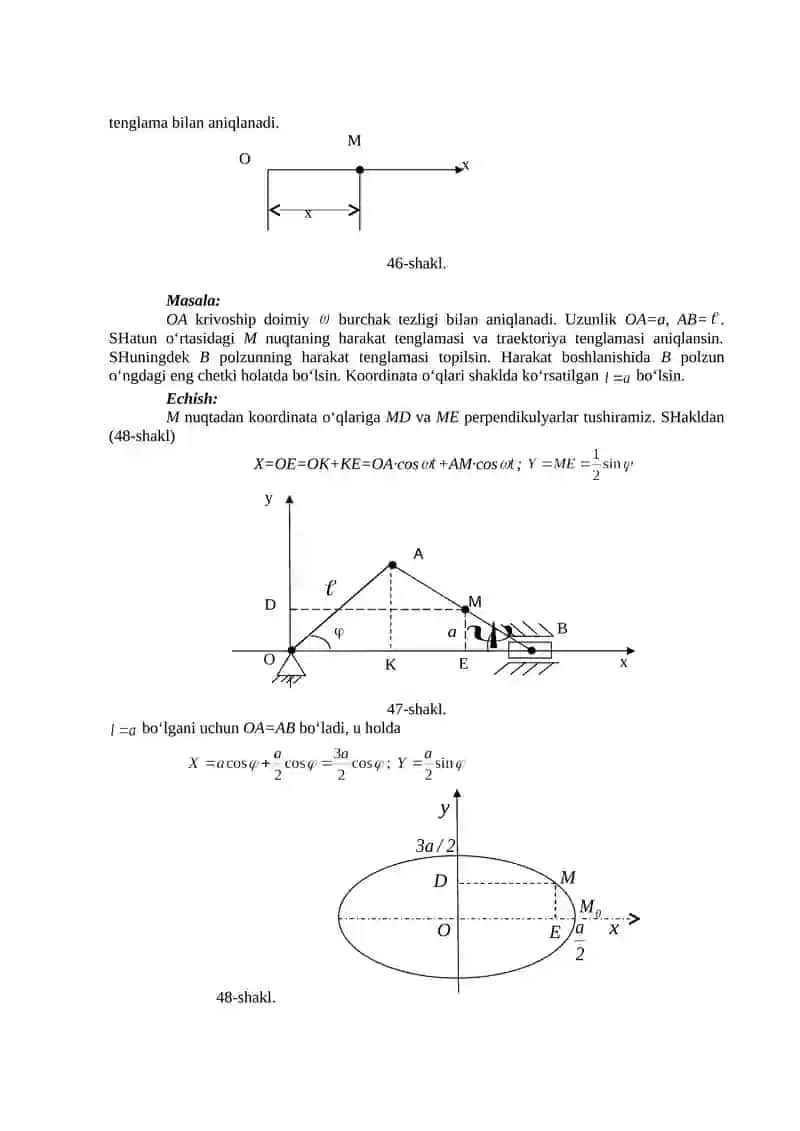 Nuqta kinematikasi. 4