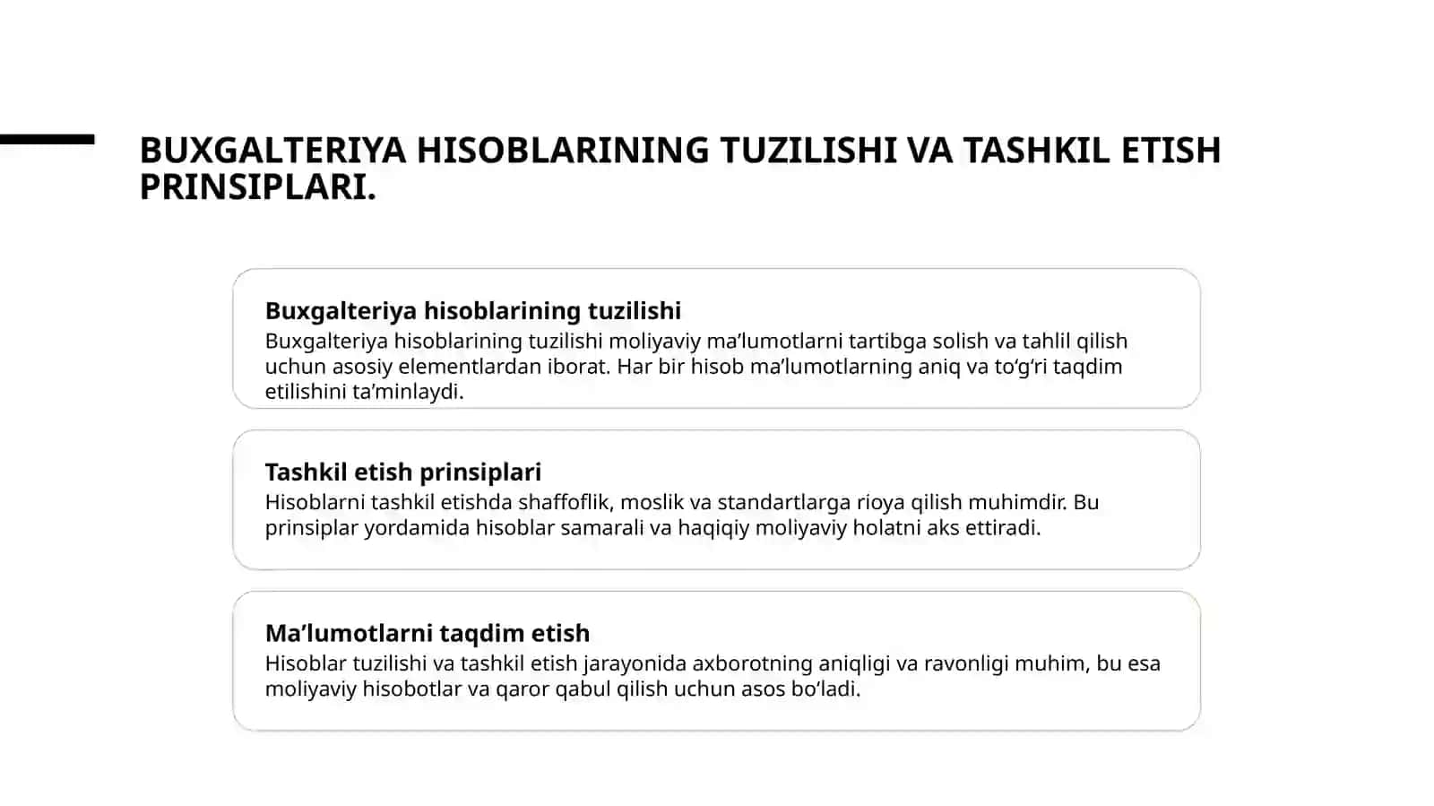 Buxgalteriya hisobi schyotlari, ularning tuzilishi va tasnifi 4