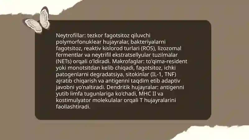Fagotsitoz jarayoni va immun hujayralarning infeksiyaga javobi 4