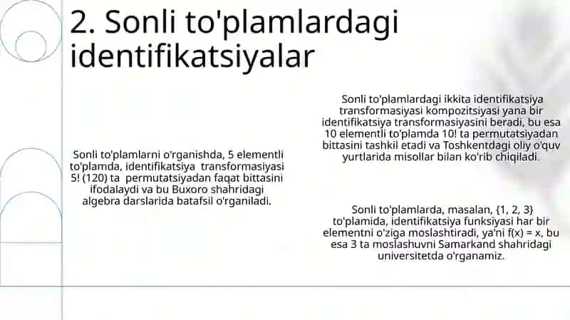 Ayniyat va ayniy shakl almashtirishlar matematika 4