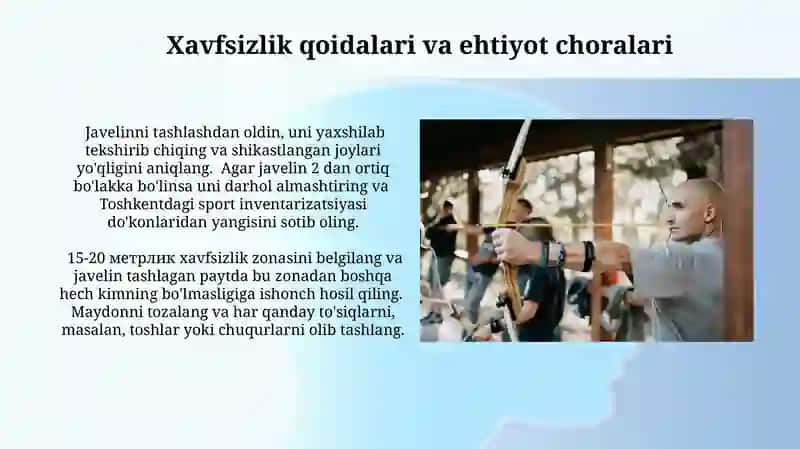 Nayza uloqtirish turlari texnikasini òrgatish 4