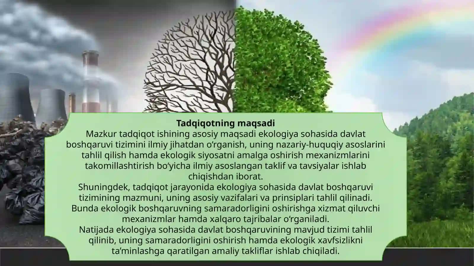 Ekologiya sohasida davlat boshqaruvi tushunchasi va o‘ziga xos xususiyatlari 4