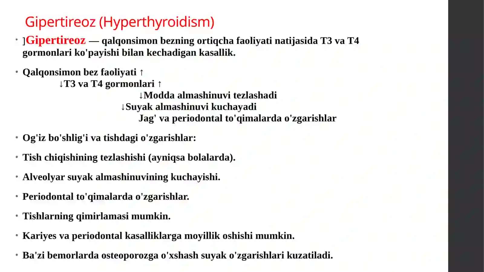 Endokrin bezlar folyatini buzilishining ogʻiz boʻshligʻiga tasiri 4