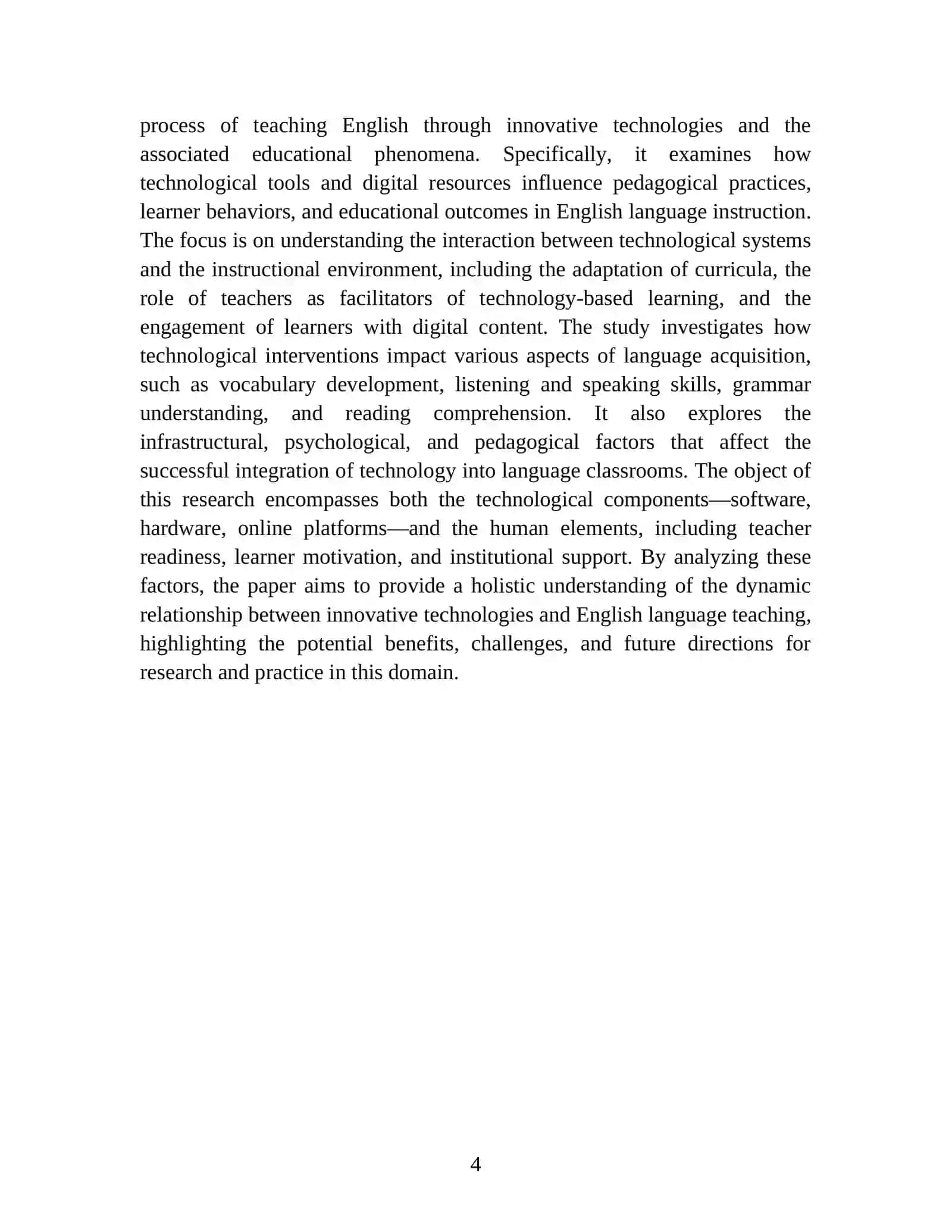 Innovative Technologies in English Language Teaching 4