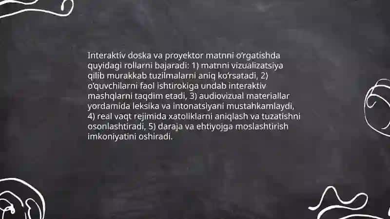 Matnni o'rganishda texnik vositalar va tarqatma materiallardan foydalanish 4