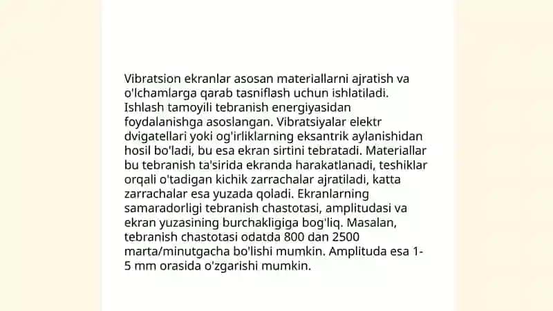 Vibratsion mashinalar sanoatda 4