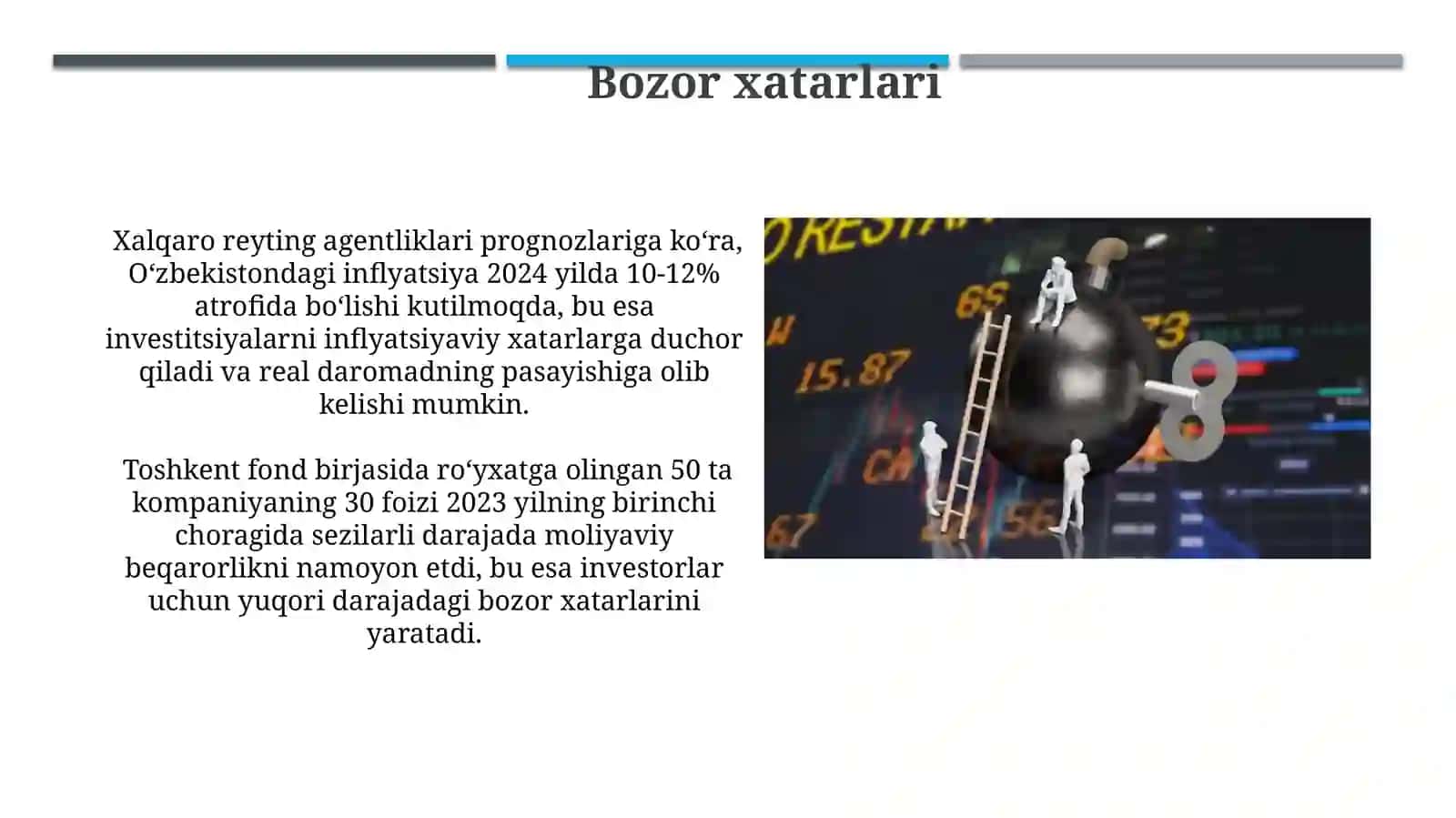 Investitsiya risklari xarakteristikasi va ularni boshqarish usullari 4