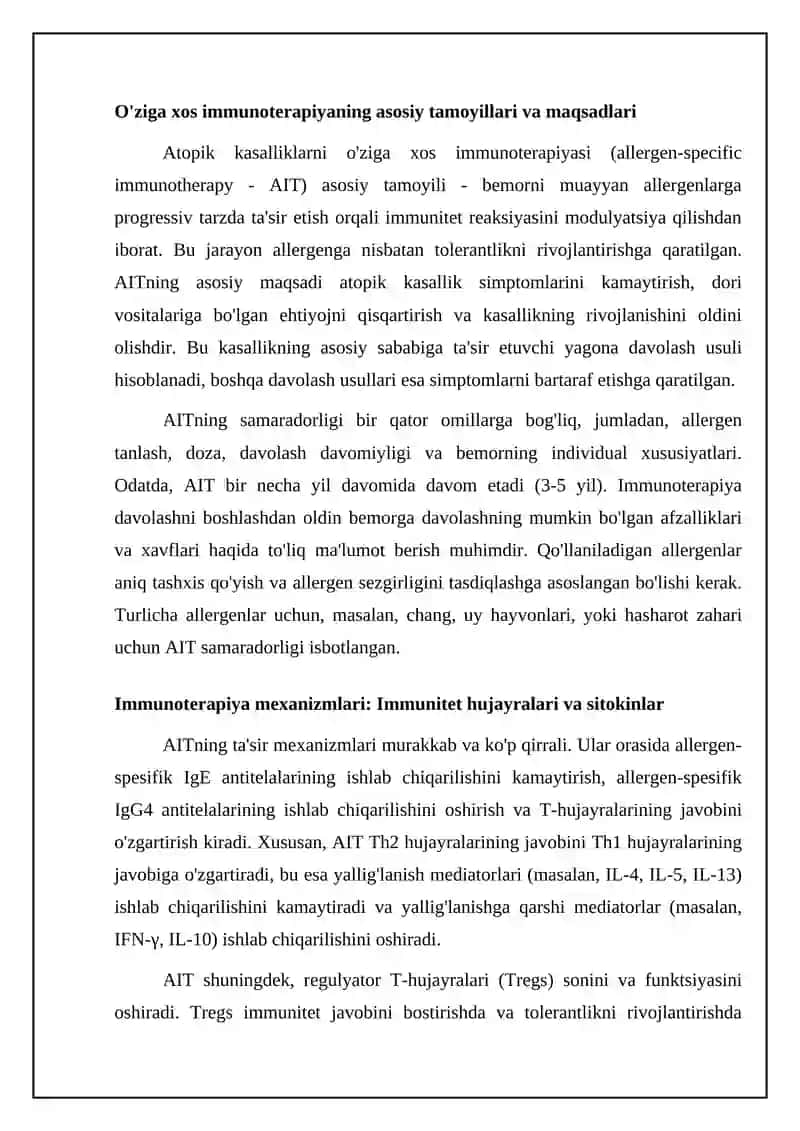 Atopik kasalliklarning maxsus immunoterapiyasi 4