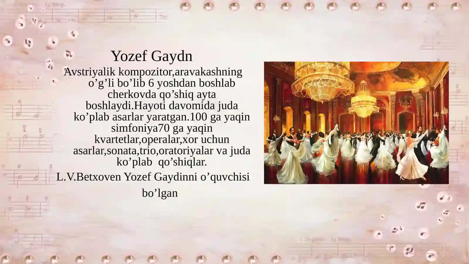 Vena klassik maktabi namoyondalari: Yozef Gaydn 4