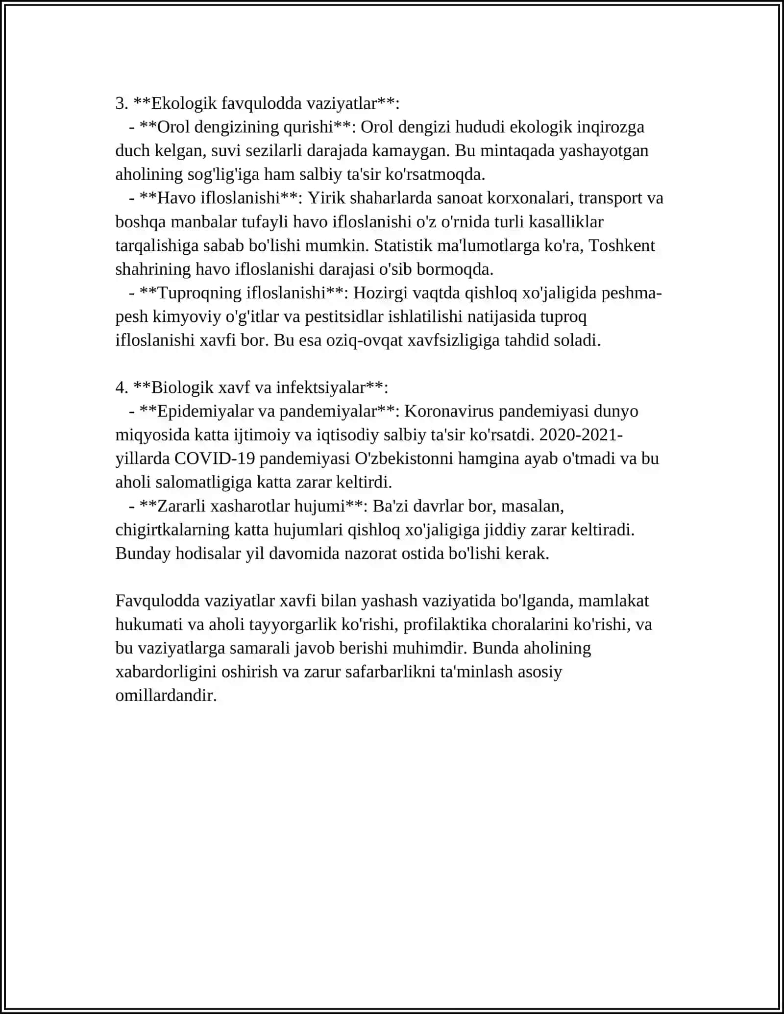 Favqulodda vaziyatlar va ularning turlari 4