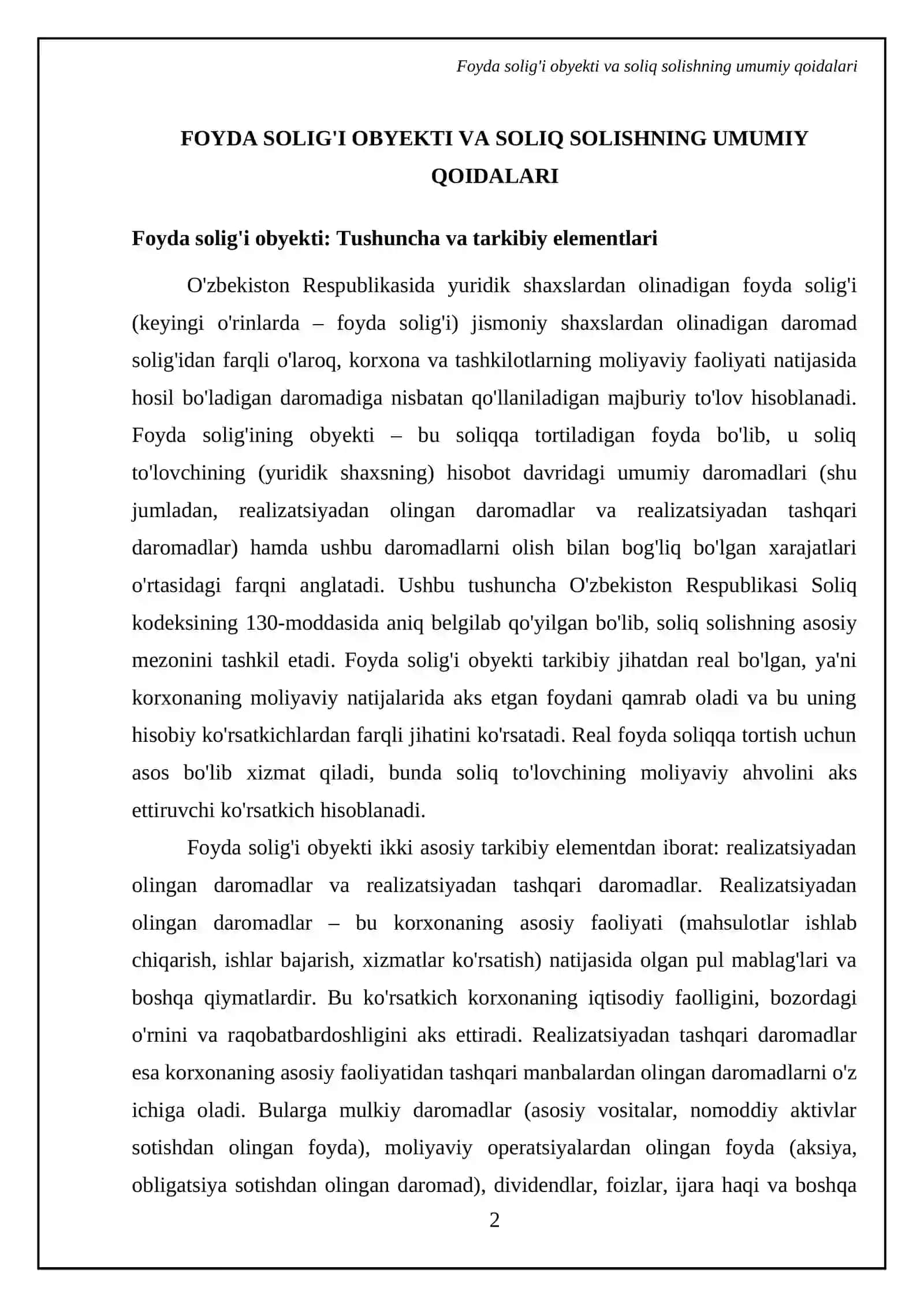 Yuridik shaxslardan olinadigan foyda solig'i hisobi va hisoboti 4